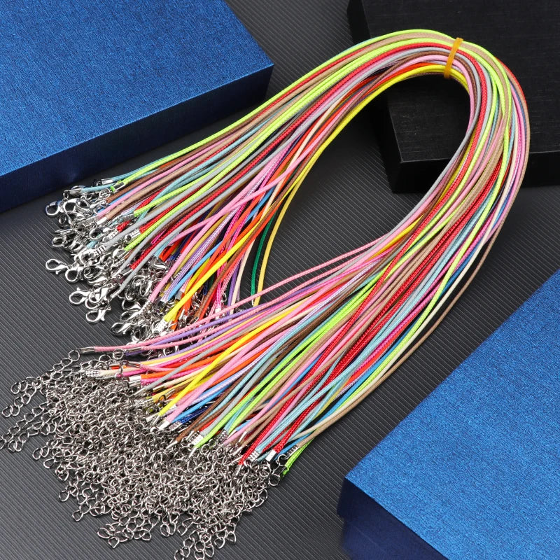 Set de 50 Cuerdas de Algodón Encerado para Manualidades - Hilos DIY para Pulseras y Regalos