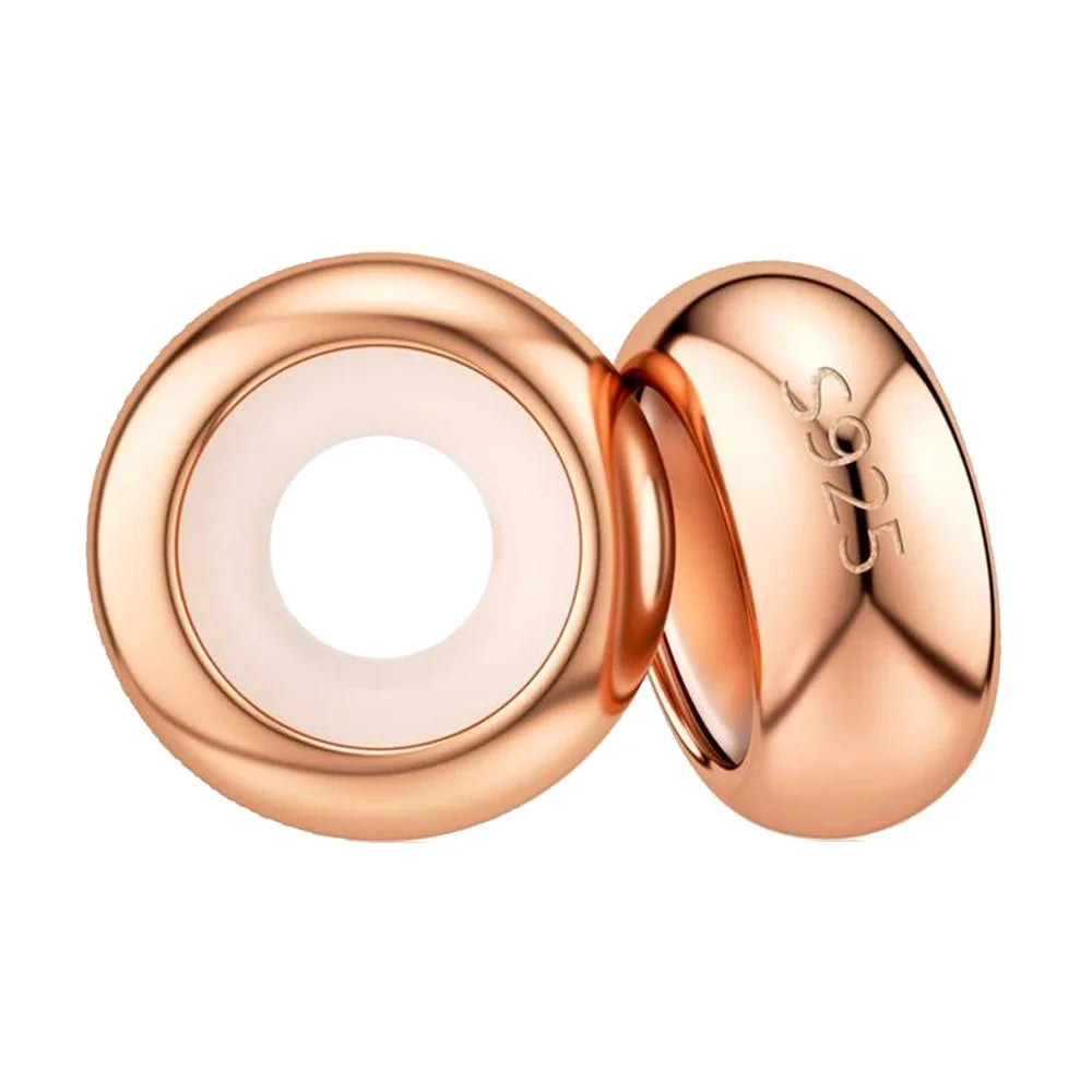 Charm Colgante Pareja Plata 925 y Oro Rosa | Compatible Pandora Original | Pulsera o Collar Mujer