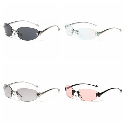 Gafas de Sol Y2K Retro Sin Montura | UV400 Protección | Estilo Vintage Ligero