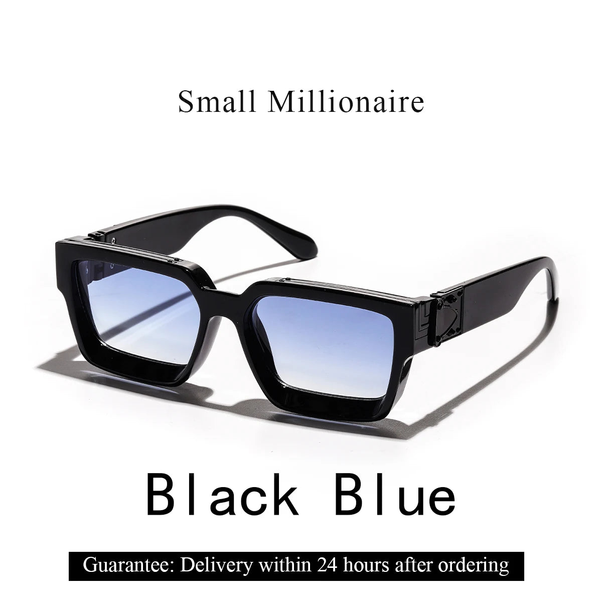 Gafas de Sol Retro Negras Millionaire | Lujo Cuadradas Unisex Hombre & Mujer 2025