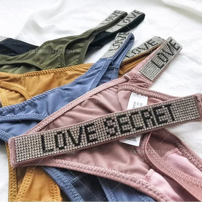 Tanga Mujer 2025 | Lencería Sexy con Rhinestones y Push-Up