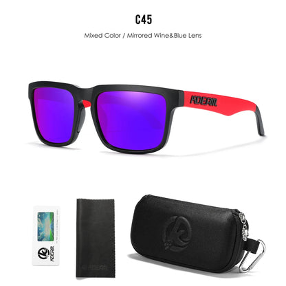 Gafas de Sol Polarizadas KDEAM Unisex | Diseño Cuadrado Casual con Estuche Rígido