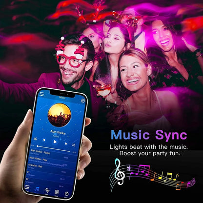 Tira LED Bluetooth SMD 5050 – Luces Inteligentes con Control por APP y Mando, Flexibles para TV, Gaming Room y Decoración del Hogar