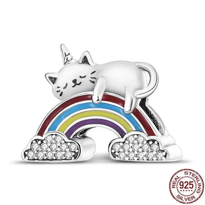 Charm animal mascota en plata 925 – Abalorio elegante para pulsera o collar tipo Pandora, joyería personalizada mujer
