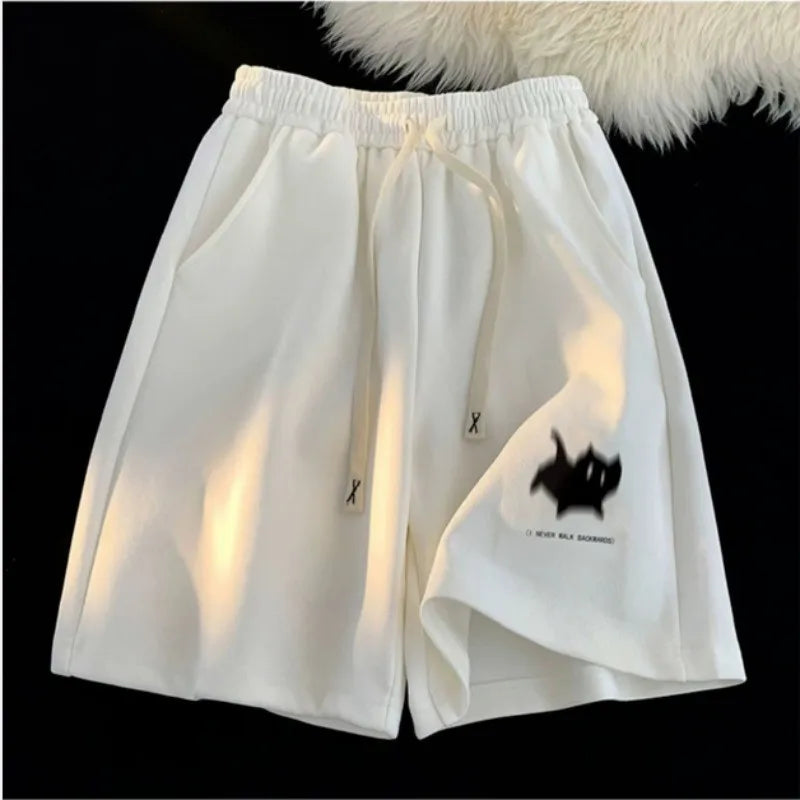 Shorts Oversize Hombre | Estampado Kittens Gaussian Blur | Streetwear Casual Pareja Baloncesto