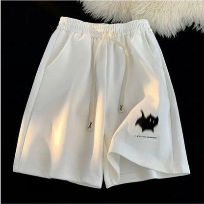 Shorts Oversize Hombre | Estampado Kittens Gaussian Blur | Streetwear Casual Pareja Baloncesto