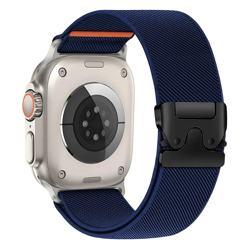 Correa de Nylon Trenzado Elástica para Apple Watch – Compatible Ultra 2, Series 10-6, SE (41mm-49mm)