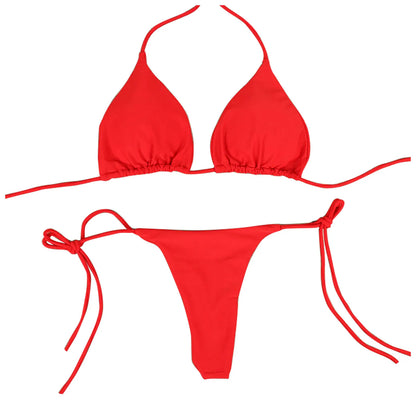 Bikini Mujer 2025 | Conjunto Sexy de Lencería con Tanga y Lazos Laterales