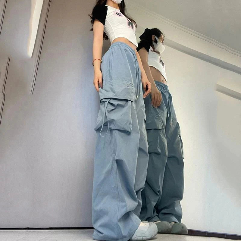 Pantalones Cargo Y2K Mujer | Cintura Alta o Baja Hip Hop Streetwear Oversize Bolsillos Grandes