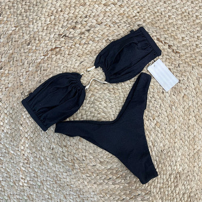 Bikini Bandeau Sexy Mujer 2025 | Push-Up Brasileño Playa y Piscina