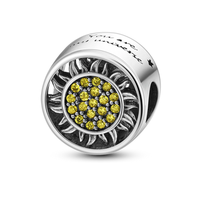 Charm de Perfume Sol y Luna en Plata – Abalorio para Pulsera DIY Mujer