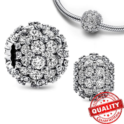 Charm Plata 925 Colgante Colorido Sol Luna Estrellas | Dije Compatible Pandora Pulsera y Collar Mujer