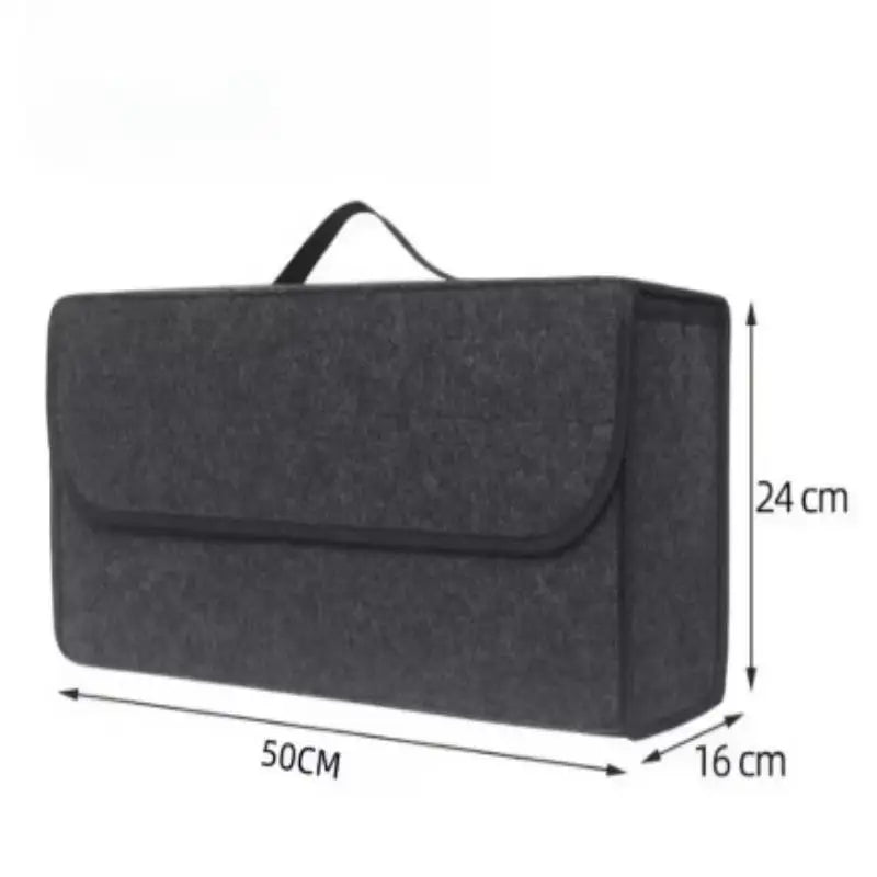 Organizador de Maletero Antideslizante para Coche – Caja de Almacenamiento de Gran Capacidad en Fieltro Suave, Ahorra Espacio