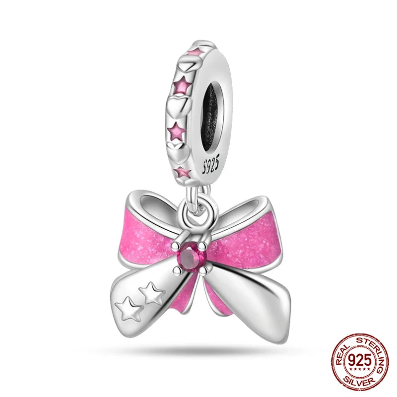 925 Sterling Silver Chameleon Luminous Firefly Butterfly Charms Beads Fit Qikaola 925 Original Bracelets Fine DIY Jewelry Making