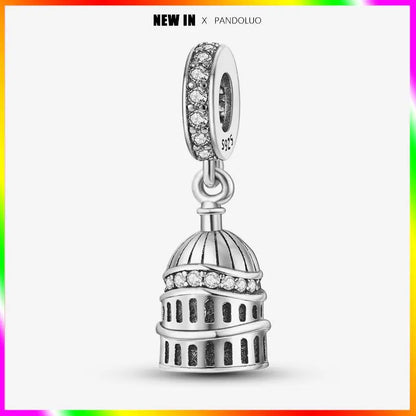 Charm Torre Eiffel plata 925 – Colgante de edificio emblemático para pulsera tipo Pandora mujer