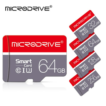 Tarjeta de Memoria Micro SD Mini TF Alta Velocidad Clase 10 – 4GB, 8GB, 16GB, 32GB, 64GB, 128GB, 256GB + Adaptador SD