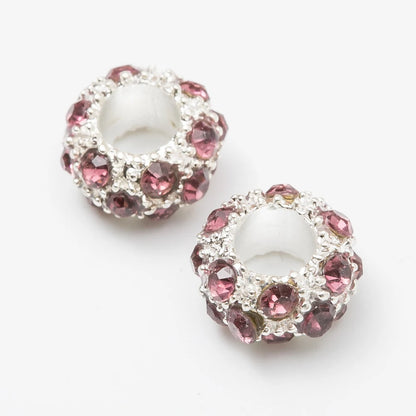 Set de 10 charms europeos en plata – Abalorios elegantes para pulseras tipo Pandora, joyería DIY de moda
