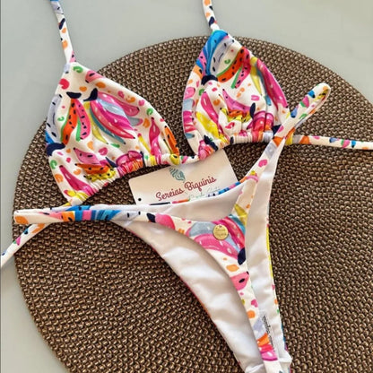 Bikini Estampado Mujer 2025 | 2 Piezas Alta Cintura Playa y Piscina