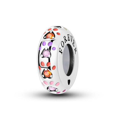 Charm de Plata 925 con Mariposa y Dragón – Abalorio Colorido con Zirconia Arcoíris para Pulseras DIY