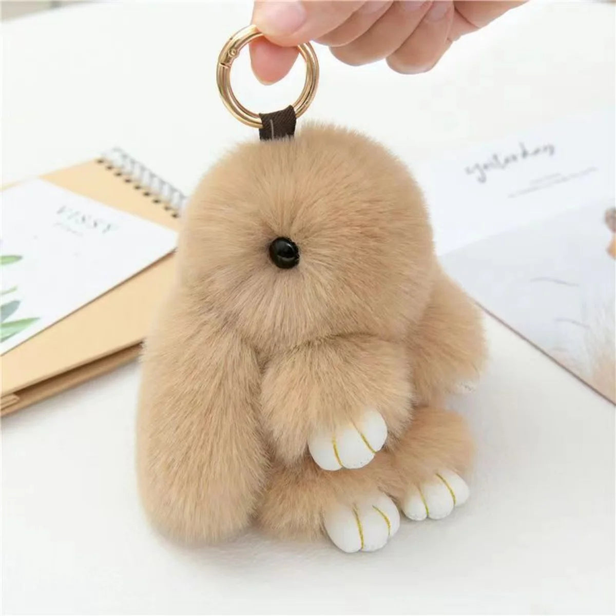 1PCS 15cm Rabbit Fur chain Women Bag Car chain Pendant Decoration Jewelry Bags Hangings Accessories Gifts