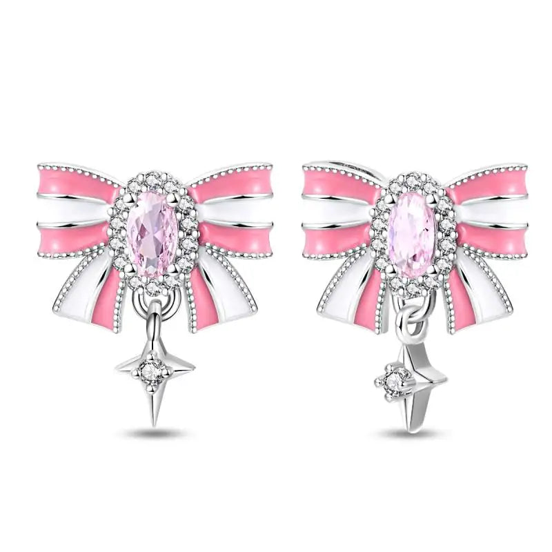 Aretes Primavera Plata 925 | Abeja, Flor y Mariposa | Aros Dobles Mujer