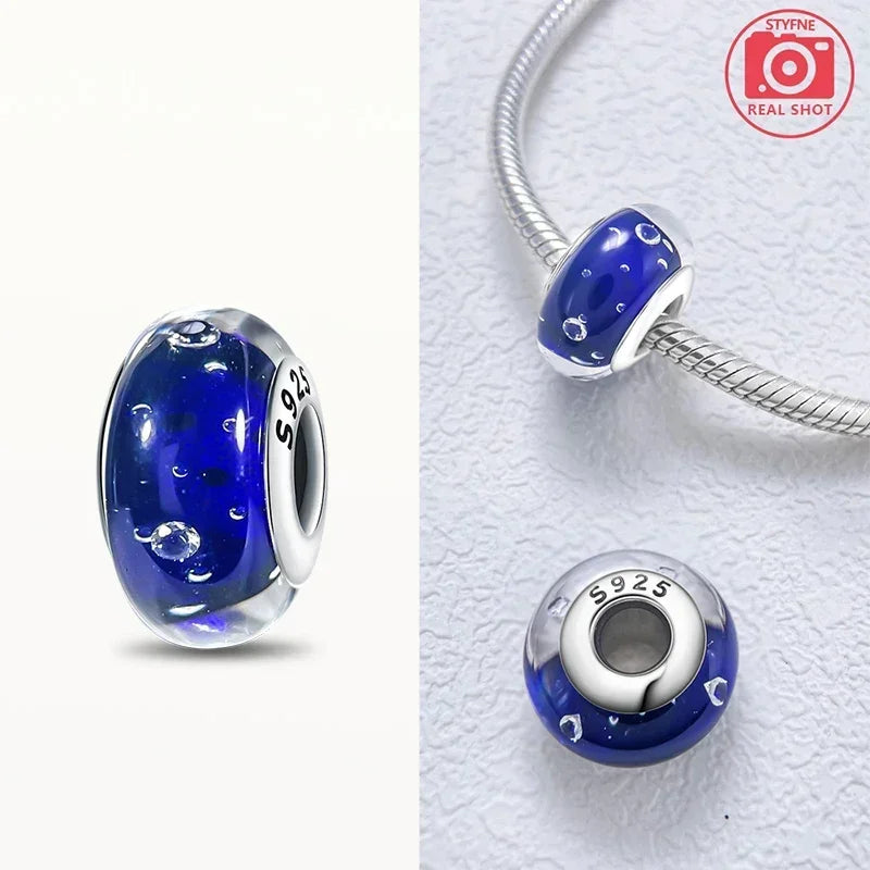Cuenta Murano en Plata 925 | Beads de Vidrio de Colores para Pulsera Pandora Original