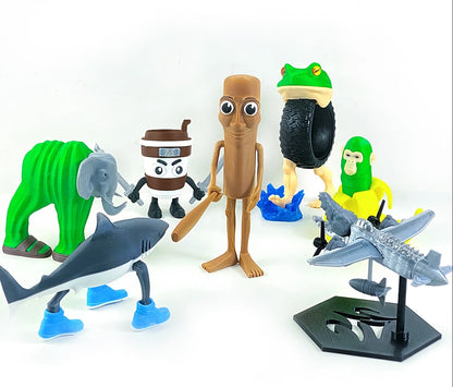 Figura Anime Meme Stickman Tung Tung Tung Sahur – Modelo Brainrot Tralalelo Shimpanzini Bananini Coleccionable