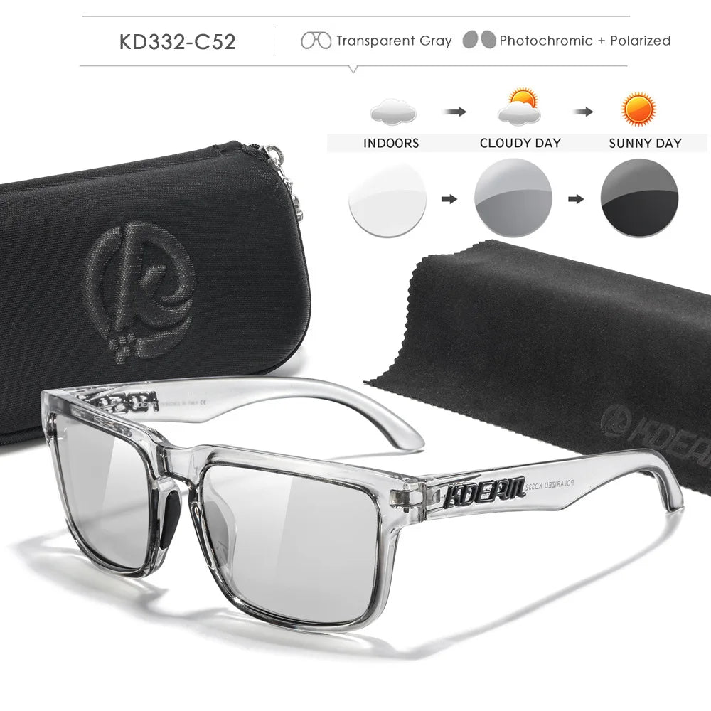 KDEAM Gafas de Sol Fotocromáticas y Polarizadas | Unisex Categoría 3 con Estuche de Lujo