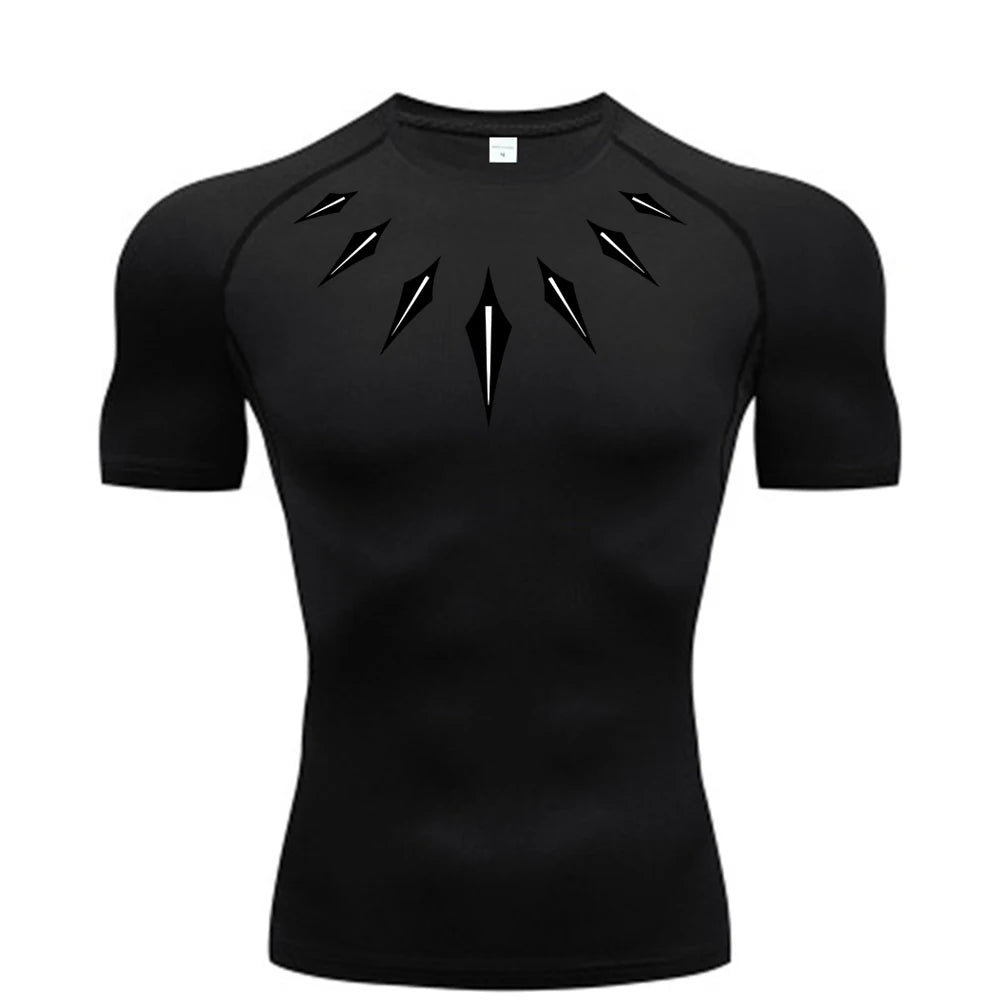 Camiseta Compresiva Anime para Hombre – Fitness, Running y Gym con Secado Rápido, Ajuste Slim y Estilo Atlético