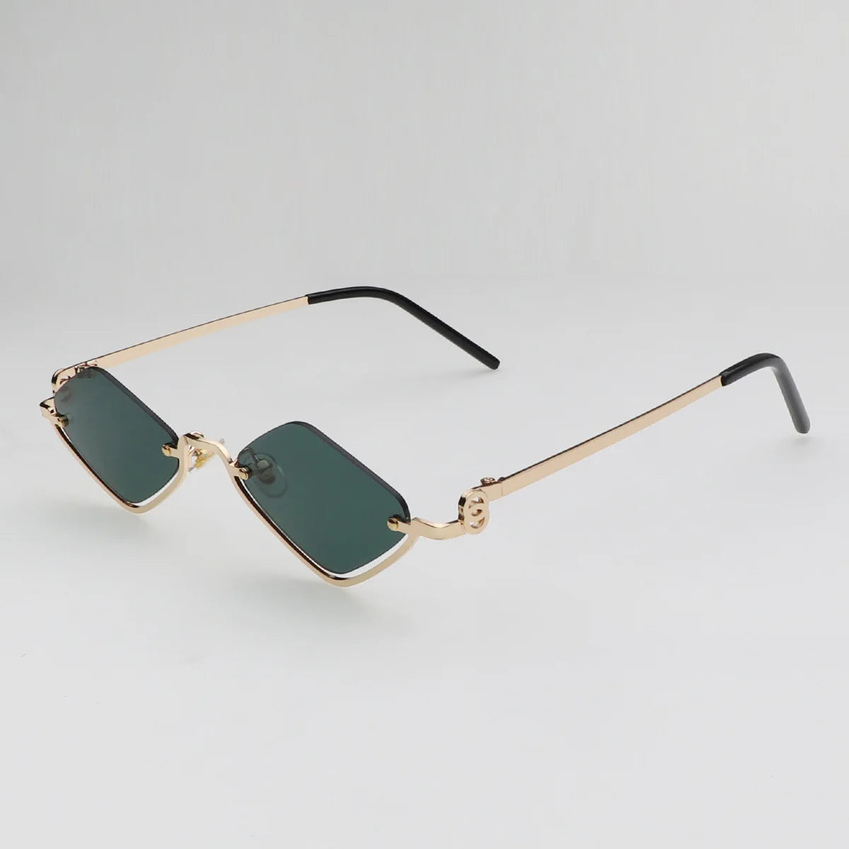Gafas de Sol Poligonales Pequeñas Mujer | Estilo Vintage Cat Eye Marco Metálico
