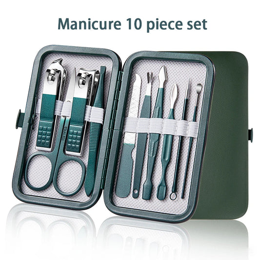 Set de Manicure y Pedicure Portátil 6-18 Piezas Ouriner | Kit de Cuidado Personal con Tijeras de Cejas y Cortauñas