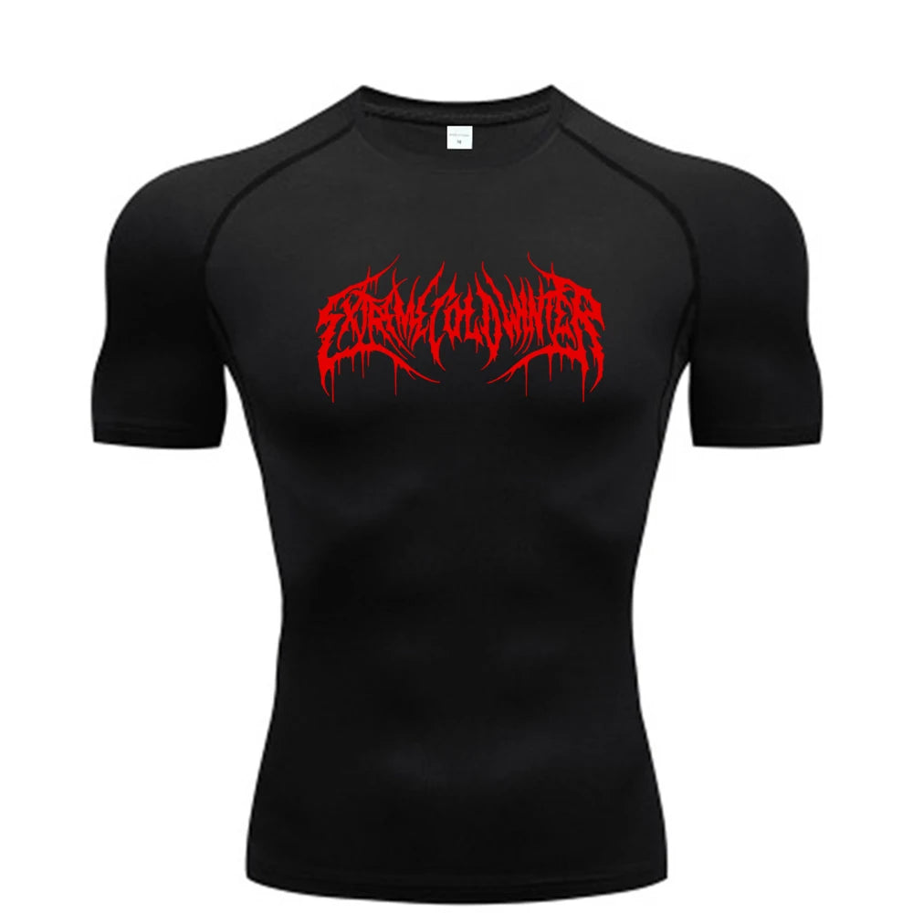 Camiseta Compresiva de Manga Corta para Hombre – Fitness, Gym, Running y Bodybuilding, Secado Rápido, Workout T-Shirt S-3XL