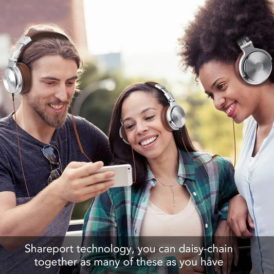 Oneodio Pro 30 | Auriculares DJ Profesionales con Micrófono | Over-Ear HiFi Monitores de Estudio | Cascos Plegables con Cable 3.5mm & 6.3mm