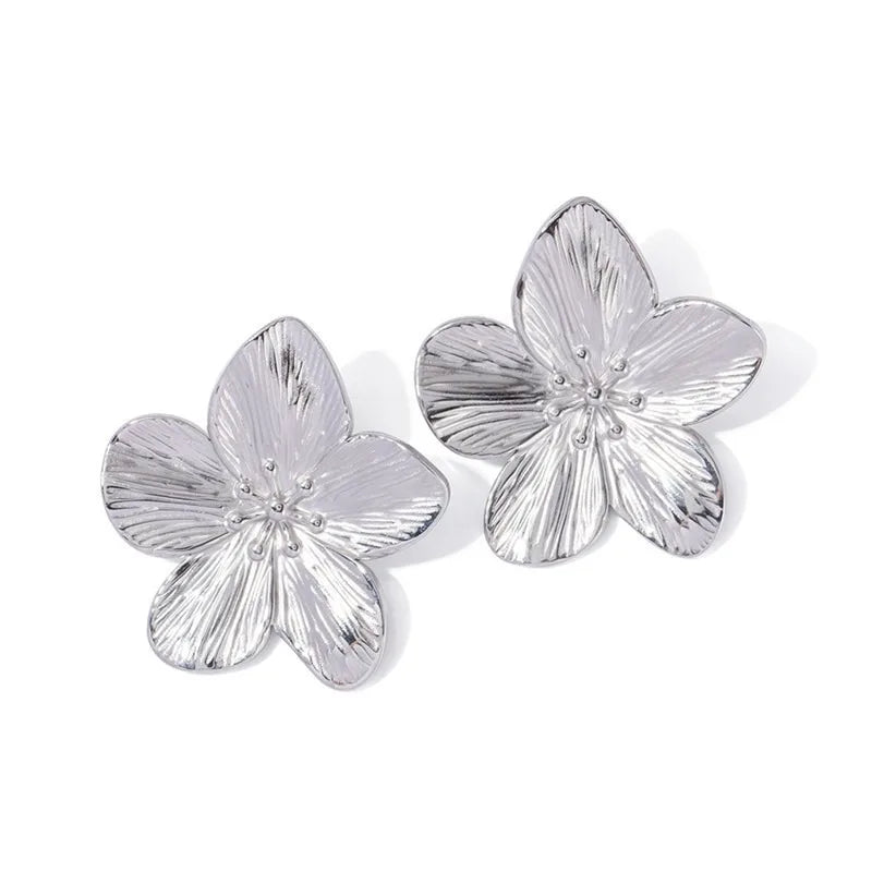 Aretes de Mariposa en Acero Inoxidable – Juego de 2 Pendientes Chapados en Oro 18K, Joyería Resistente al Agua