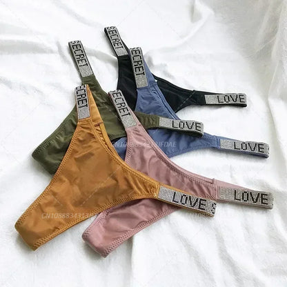 Tanga Mujer 2025 | Lencería Sexy con Rhinestones y Push-Up