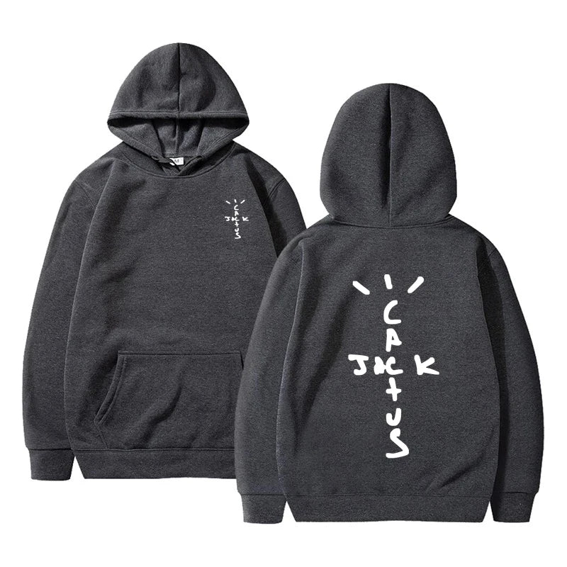 Hoodie Cactus Jack – Sudadera Unisex con Estampado Doble Cara, Moda Streetwear de Otoño