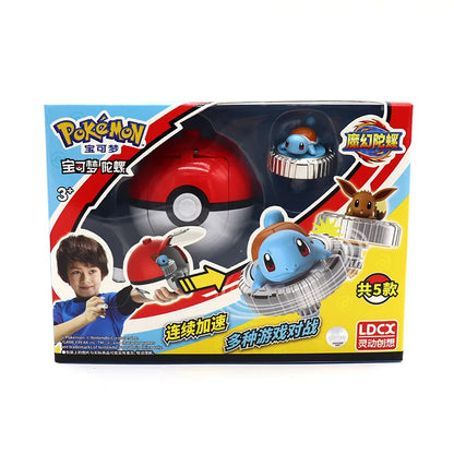 Juguete Pokémon Magic Gyro – Pikachu, Charmander y Poké Ball Giratoria de Combate para Niños