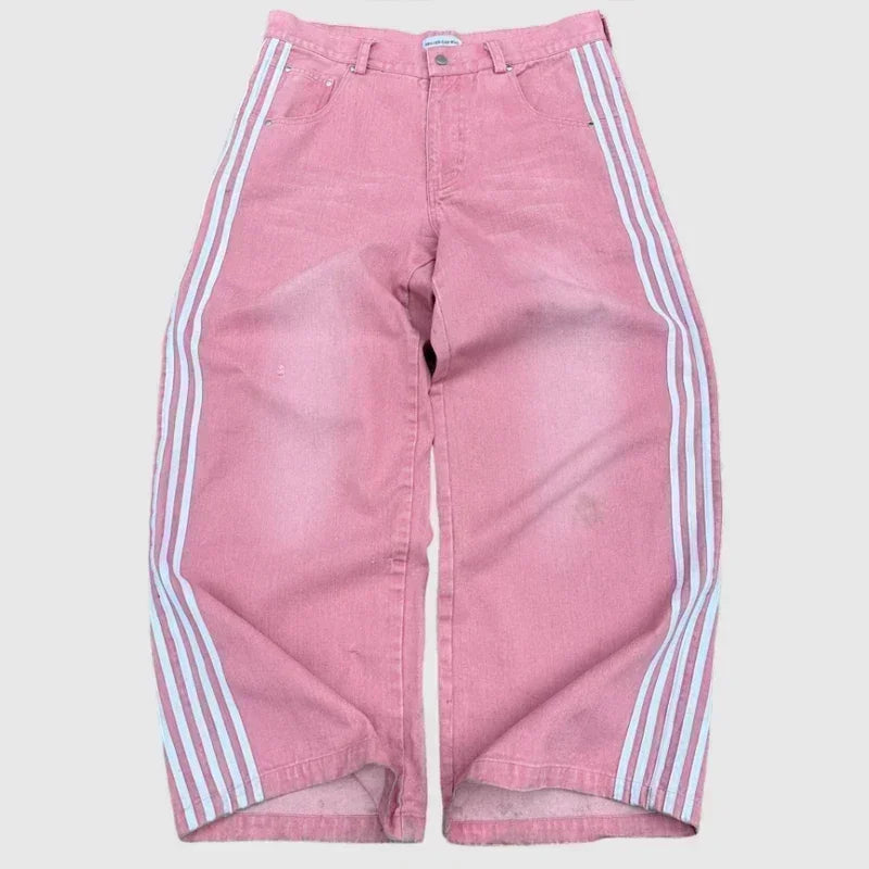 Jeans Oversize Y2K Phantom Unisex | Pantalones Baggy Estilo Hip Hop Streetwear con Parche Bordado Araña Gótico Retro