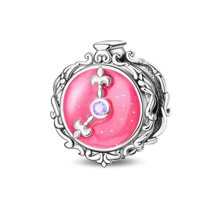 Charm Espejo Mágico Princesa Ángel Rosa en Plata 925 – Beads Compatibles Pandora Mujer Joyería DIY