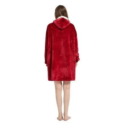 Sudadera Manta Oversize Unisex | Hoodie Cobija de Invierno con Mangas Largas y Forro Polar
