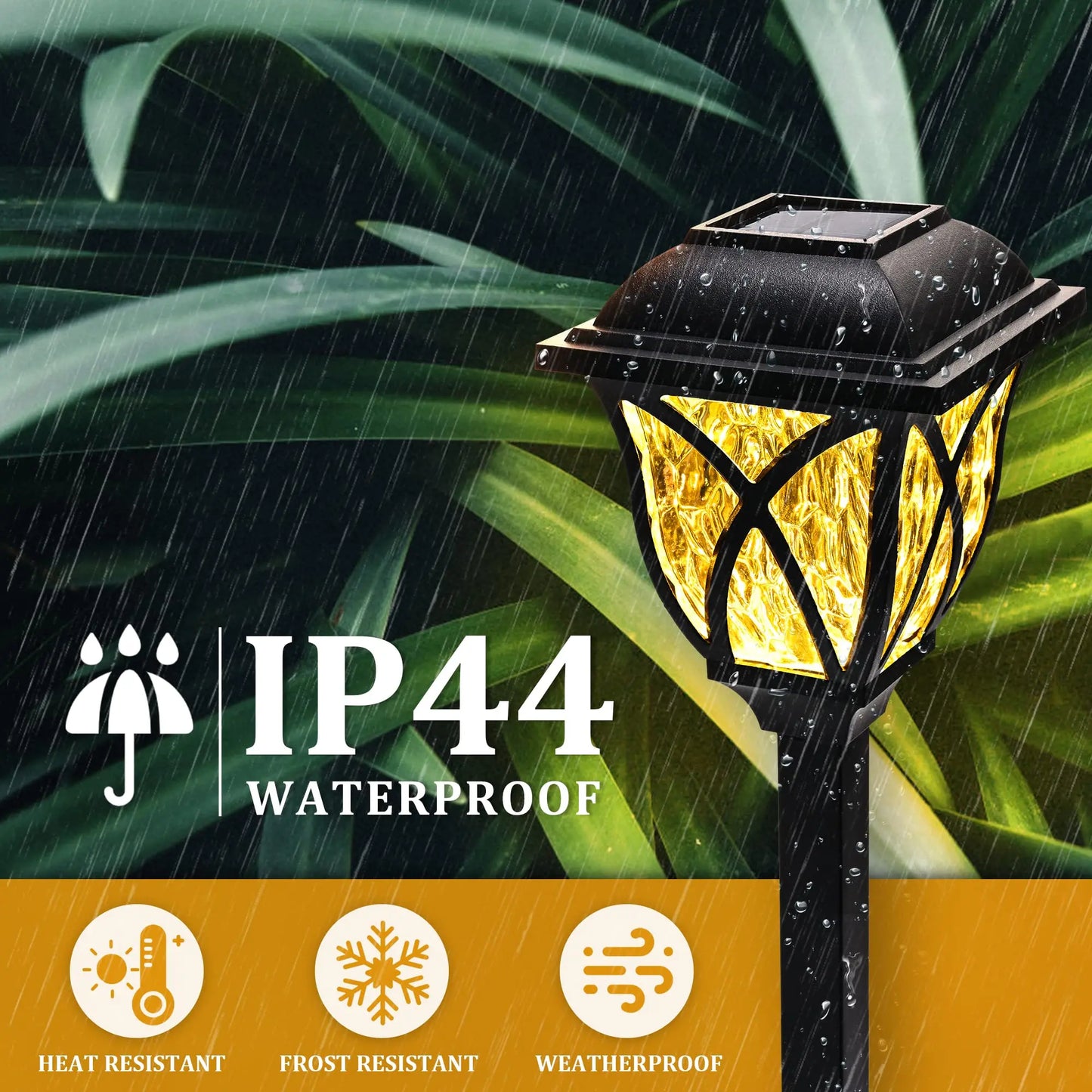 2pcs Lámparas Solares LED para Jardín | Luces Decorativas Impermeables para Césped, Senderos y Patio - Luz Cálida Miflame