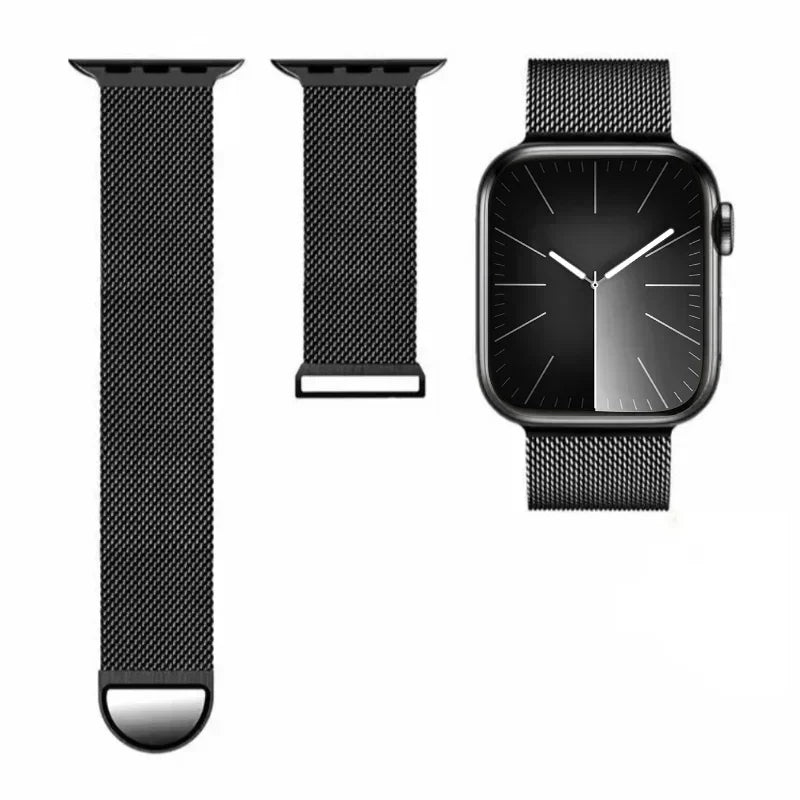 Correa Milanese para Apple Watch Ultra/SE/Series 9/8/7/6/5/3 – Pulsera Magnética de Acero Inoxidable 49mm 45mm 44mm 41mm 40mm 38mm
