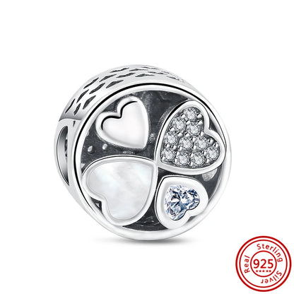 Charm trébol verde dopamina en plata 925 – Flor del bosque para pulsera DIY compatible Pandora mujer