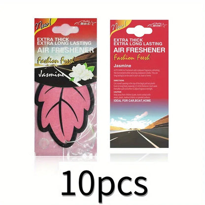 Ambientador de Coche Colgante en Forma de Hoja – 3 a 60 Piezas Aroma Natural Vainilla Perfume Interior Auto