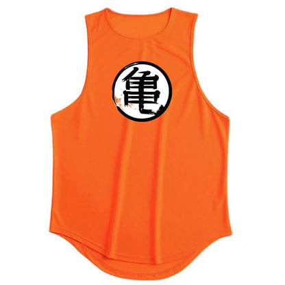 Tank Top Anime Japonés para Hombre – Camiseta Sin Mangas de Gym, Fitness y Bodybuilding, Secado Rápido y Estilo Muscle