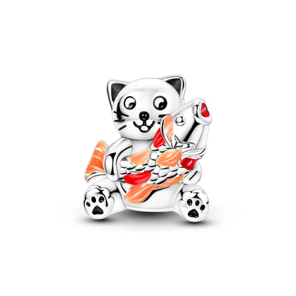 Charm de Plata S925 Hamster, Terrier y Princesa – Abalorios Brillantes para Pulseras Originales 3mm