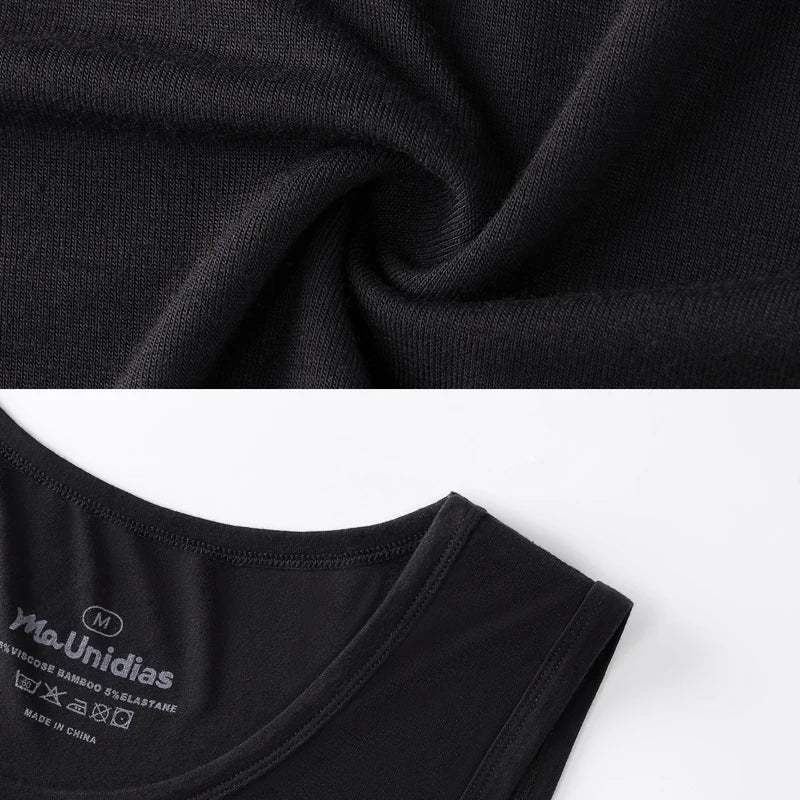 Pack 2 Camisetas de Tirantes para Hombre – Tank Top Gym sin Mangas de Fibra de Bambú, Compresivo y Alta Calidad