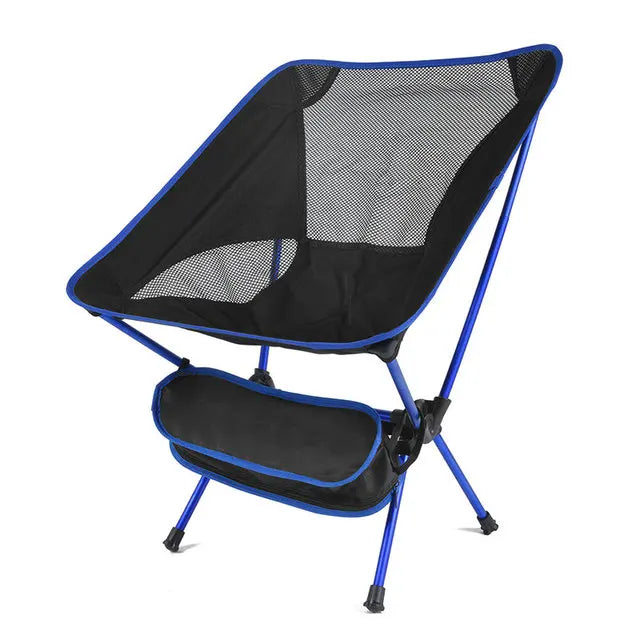 Silla Plegable Ultraligera – Portátil de Aluminio y Nylon para Camping, Pesca y Jardín