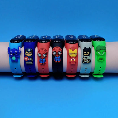 Reloj Infantil Marvel para Niños – Reloj Digital LED Impermeable con Diseño de Superhéroes