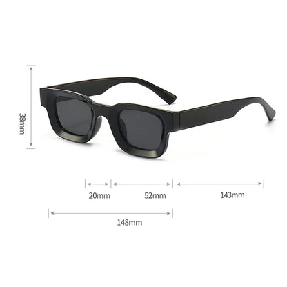 Gafas de Sol Retro Rectangulares Pequeñas | Estilo Punk Vintage Unisex UV400